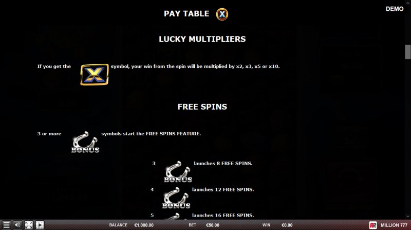 Million 777 :: Lucky Multipliers