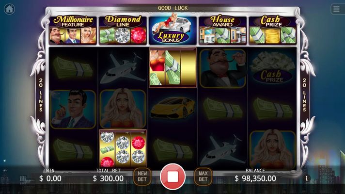Millionaires :: Each scatter symbol will turn into a 3-reel mini slot, match 3 symbol and win