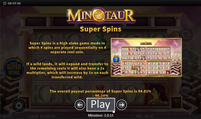 Minotaur :: Super Spins