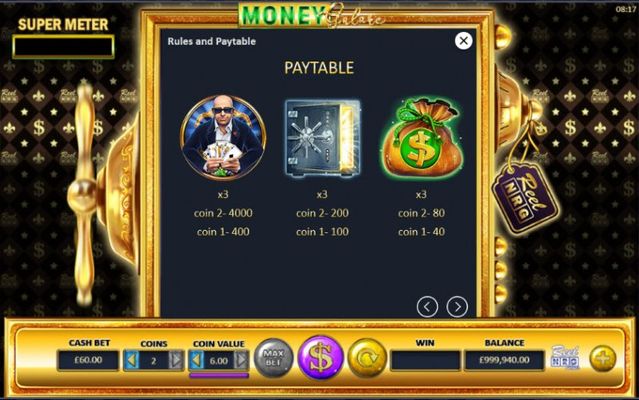 Paytable - High Value Symbols