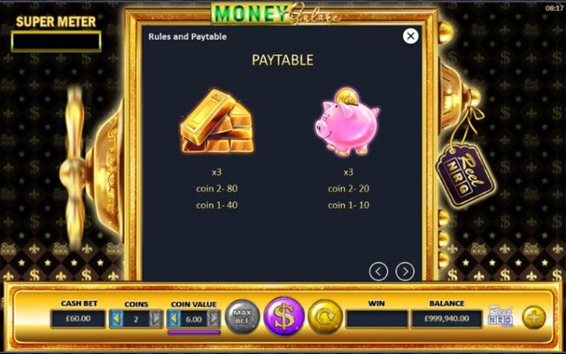 Paytable - Medium Value Symbols