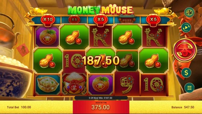 Money Mouse :: A five of a kind win