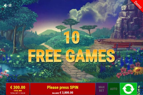 10 free spins awarded