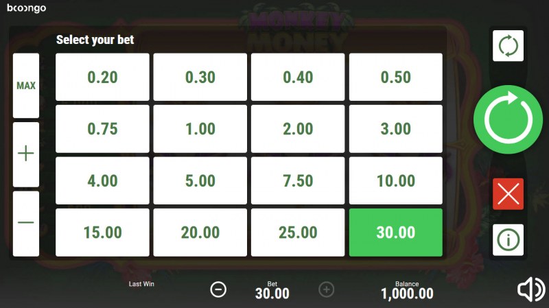 Select your bet