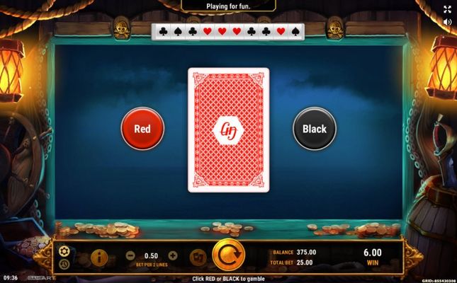 Monkey Pirates :: Black or Red Gamble Feature
