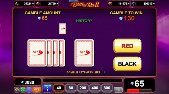 Black or Red Gamble Feature