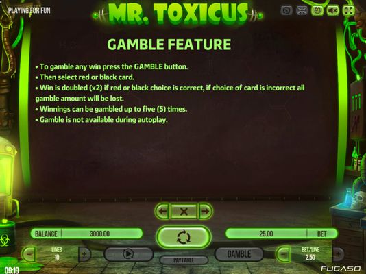 Mr. Toxicus :: Gamble Feature Rules