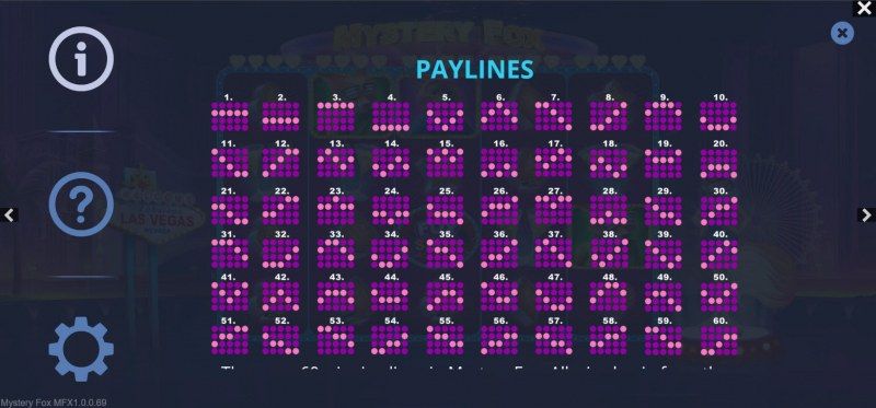 Paylines 1-60