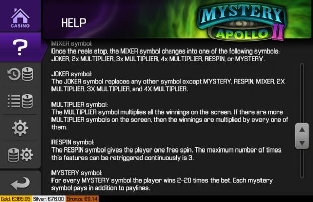 Mystery Apollo II :: Feature Rules
