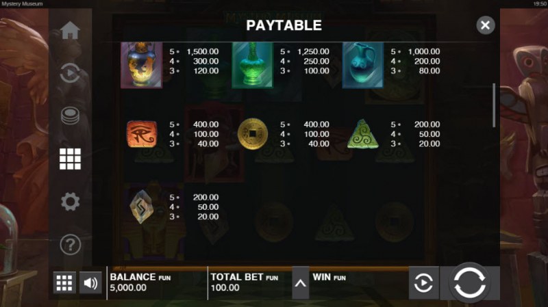 Paytable - Low Value Symbols