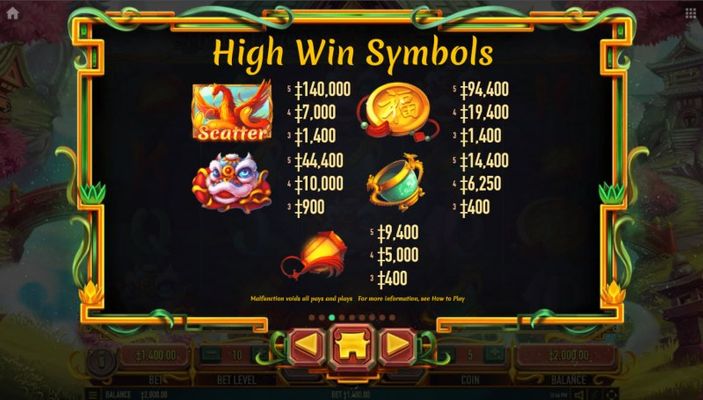 Mystic Fortune Deluxe :: Paytable - High Value Symbols