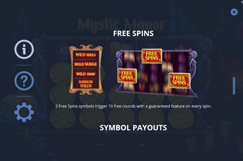 Mystic Manor :: Free Spins Rules