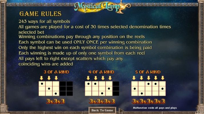 Mystical Lamp :: 243 Ways to Win