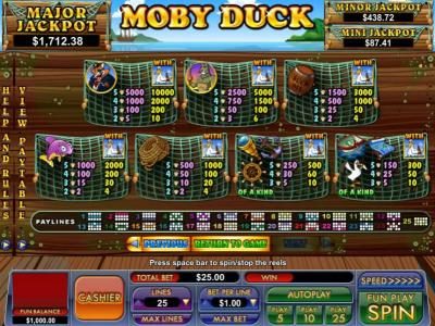 slot game symbols and payline diagrams