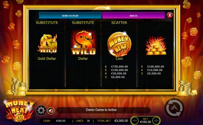 High value slot game symbols paytable - Free Games Bonus.