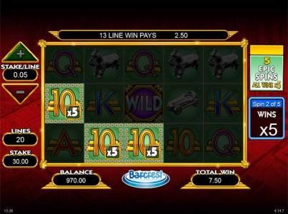 Big Bet game - 5 Epic Spins with all wins x5