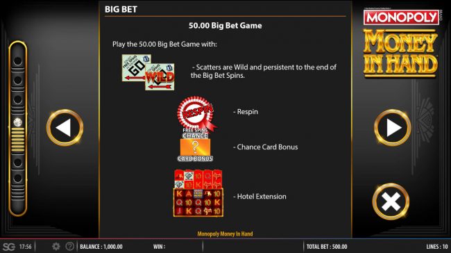 50.00 Big Bet Game