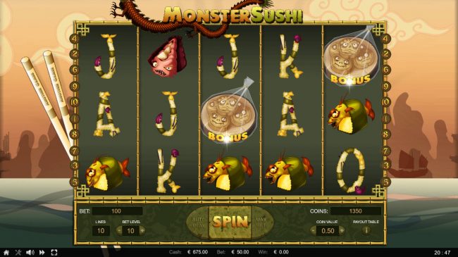 Two or more bonus symbols triggers free spins feature