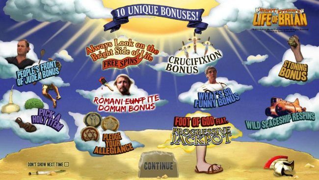 game feature 10 unique bonuses!