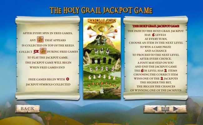 The Holy Grail Jackpot Game Rules.