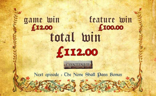 Bonus feature pays out a total of 112.00 for an awesome win.