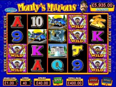 another example of multiple winning paylines triggering a $400 big win
