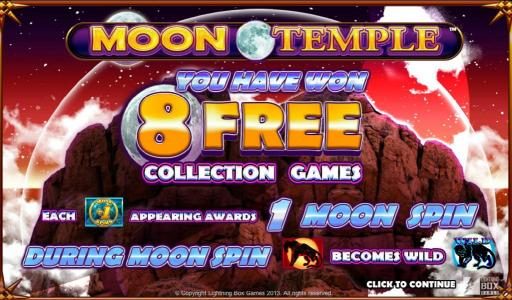 8 free spins awarded