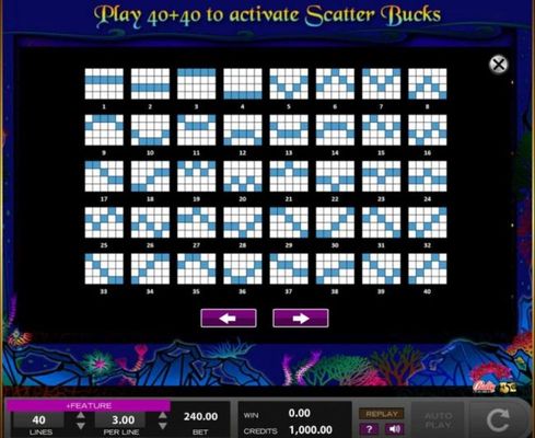 Payline Diagrams 1-40