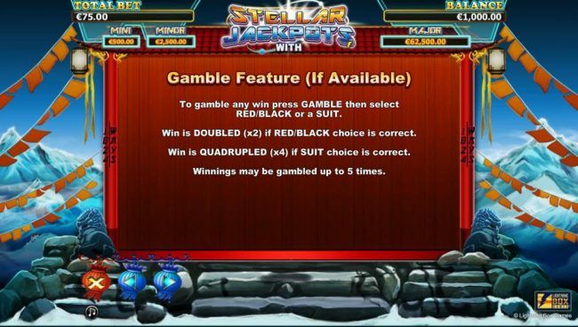 Gamble feature game rules