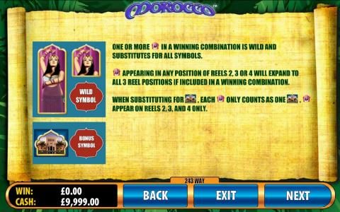 wild and bonus symbol game rules