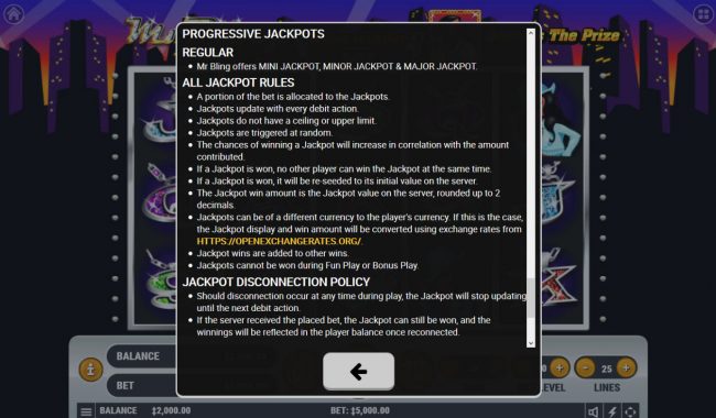 Progressive Jackpot Rules