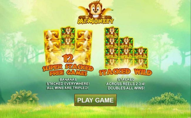12 Super Stacked Free Games - Bananas Stacked everywhere! All wins are tripled!