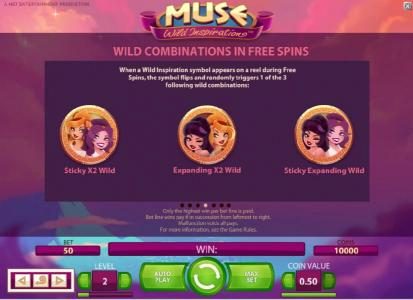 wild combinations in free spins