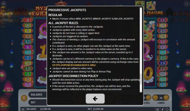 Progressive Jackpot Rules