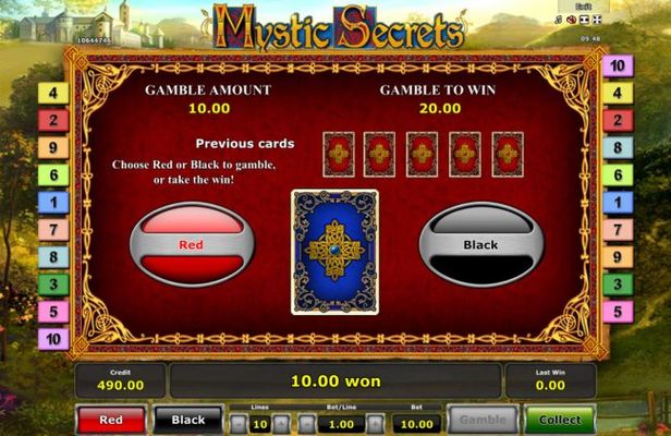 Card Gamble Feature Game Board