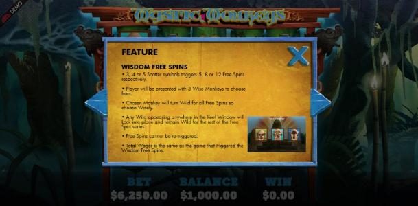 Wisdom Free Spins game rules