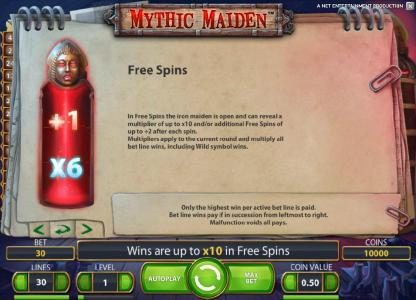 free spins game rules