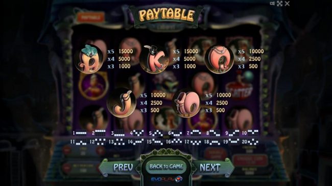 Low value game symbols paytable