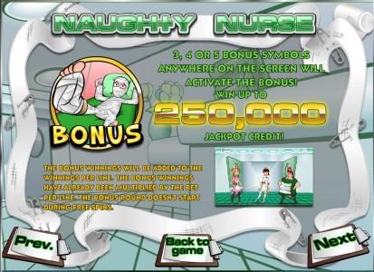 bonus rules - win up to 250,000 jackpot credit