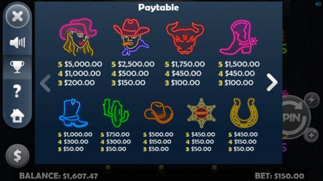 Paytable