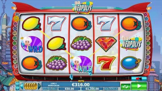 Extra Wild Bonus triggers a $316 big win