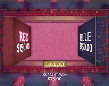 Gamble feature game board. Gamble feature is available after every winning spin.