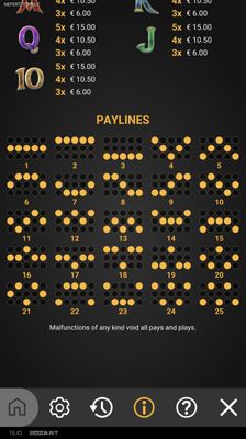 Paylines 1-25