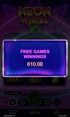 Total Free Games Payout