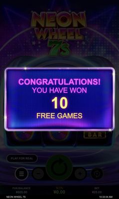 10 Free Spins Awarded