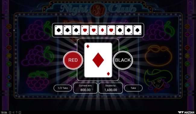 Red or Black Gamble feature