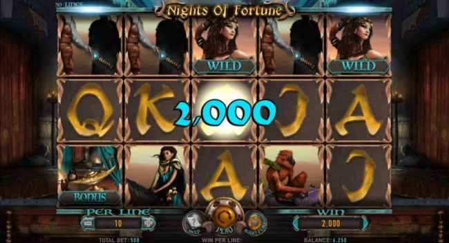 An awesome 2,000 coin jackpot win!