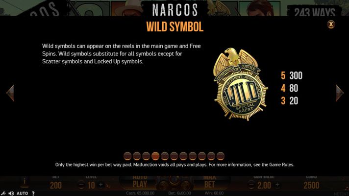 Narcos :: Wild Symbols Rules