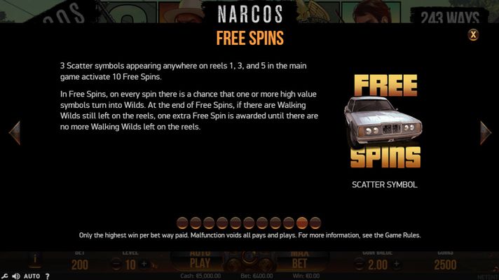 Narcos :: Free Spins Rules