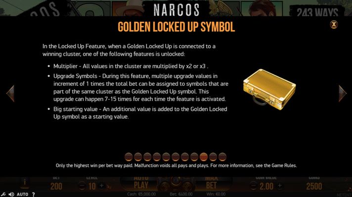 Narcos :: Golden Locked Up Symbol